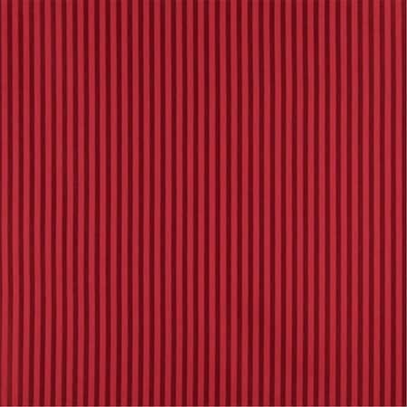 Designer Fabrics 54 in. Wide - Red And Ruby Thin Striped Jacquard Woven Upholstery Fabric D367